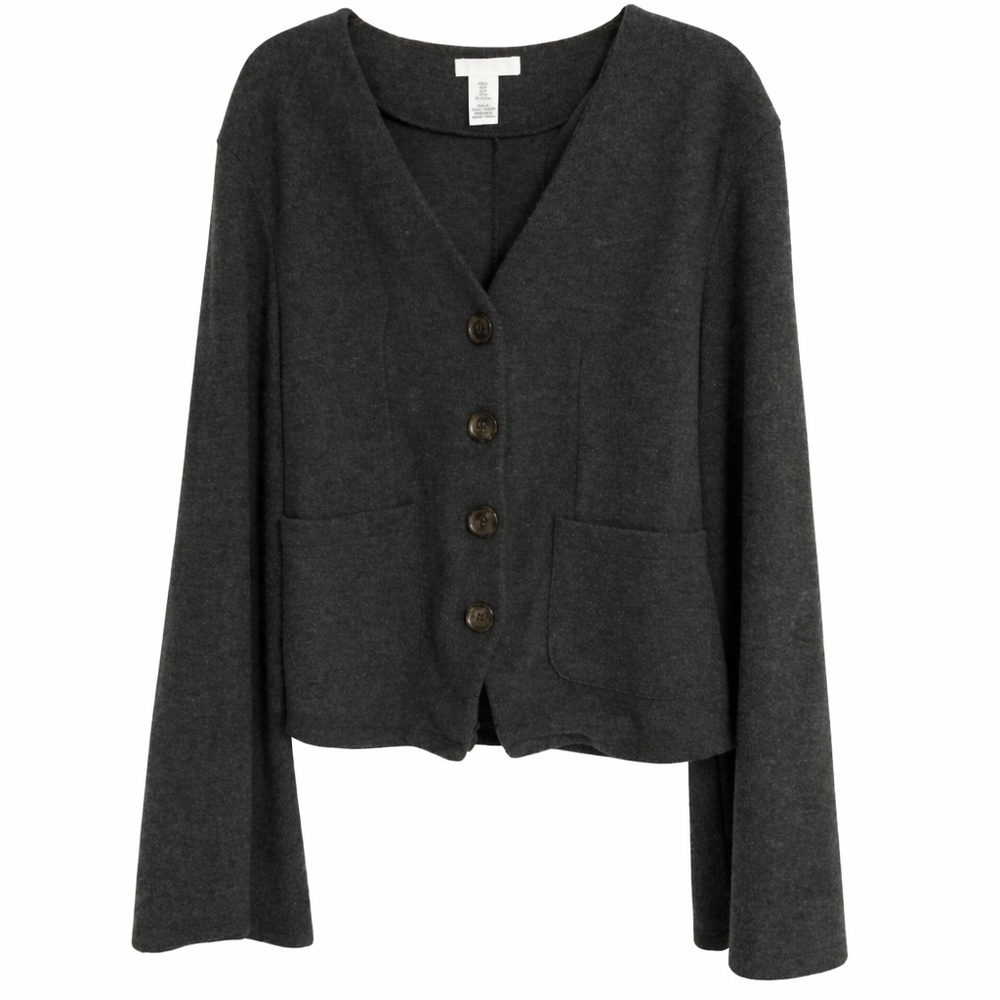 H&M Tuxedo style knit cardigan and skirt set